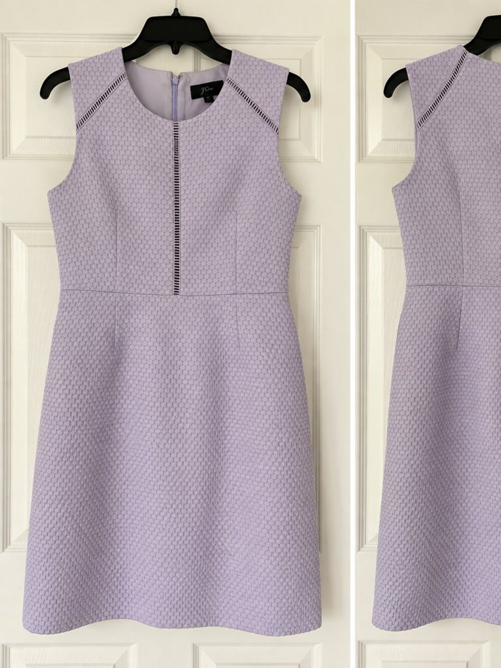 J.Crew Lavender Textured Sleeveless Dress Size 8P Petite Work Career Dress